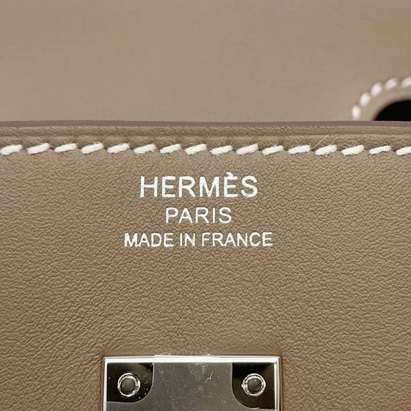 エルメス バーキン25 エトゥープ/シルバー金具 スイフト W刻印 HERMES Birkin ハンドバッグ