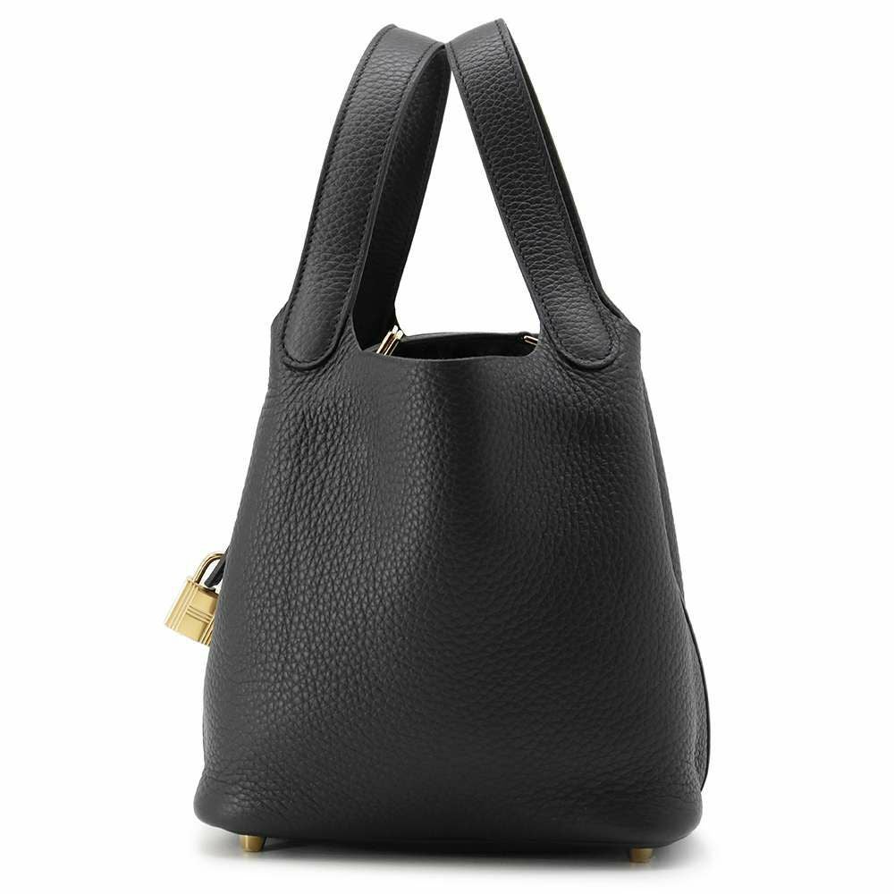 エルメス　ピコタンロックPM ブラック エルメス ハンドバッグ ピコタンロックPM ブラック/ゴールド金具
