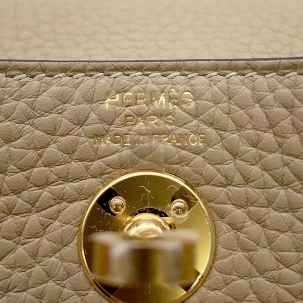 エルメス リンディ ミニ ヴェルソ トレンチ/エトゥープ/ゴールド金具 トリヨンクレマンス K刻印 2wayショルダー