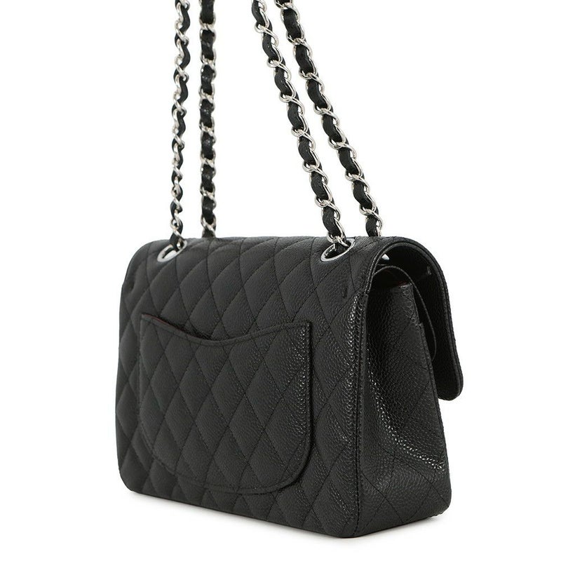 シャネル チェーンショルダーバッグ マトラッセ23 ココマーク ダブルチェーン キャビアスキン A01113 CHANEL 黒