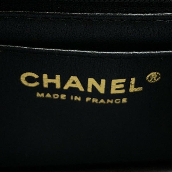 シャネル チェーンショルダーバッグ マトラッセ ココマーク トップハンドル ミニ ラムスキン AS2431 CHANEL 黒