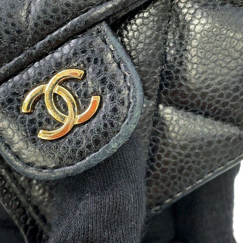 シャネル iPhoneケース マトラッセ ココマーク カードケース付き キャビアスキン AP3553 iPhone14pro対応 黒